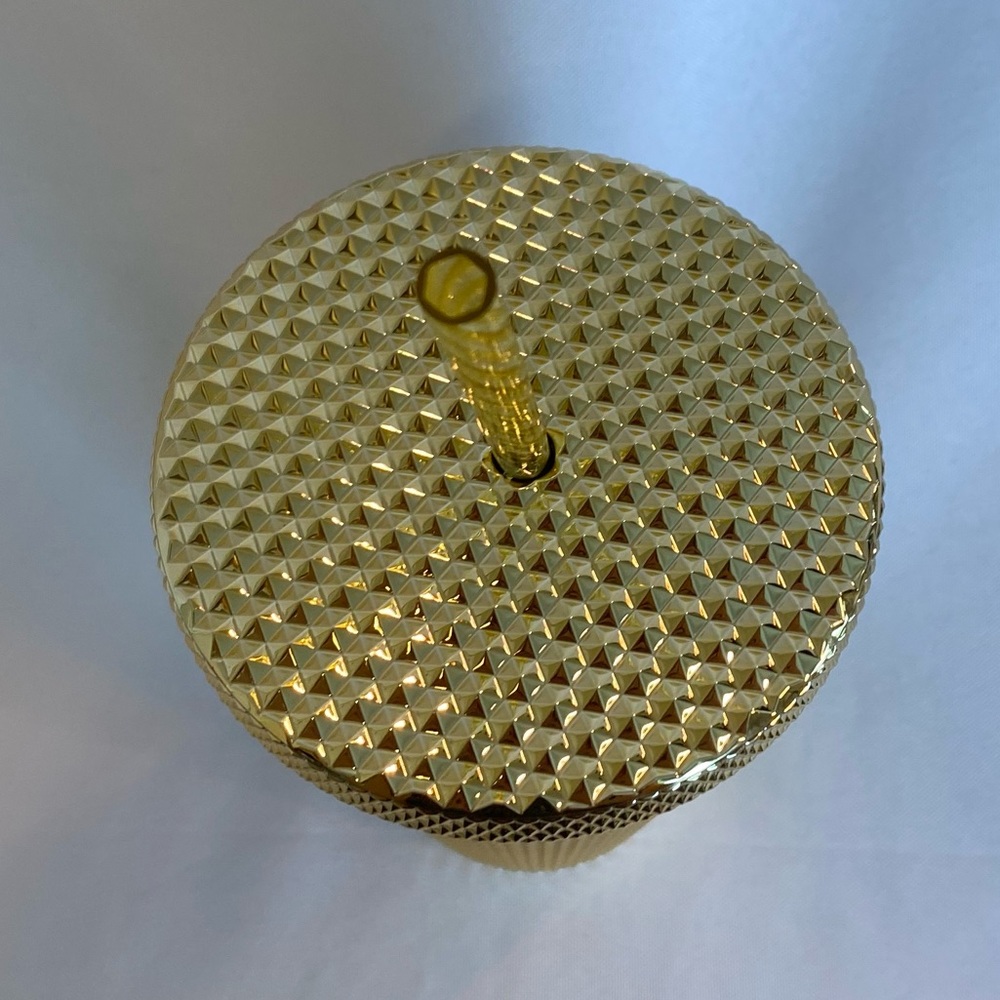 Starbucks Metallic Chrome Gold Bling Studded Grande Holiday 2022 Tumbler NWT - Picture 3 of 5
